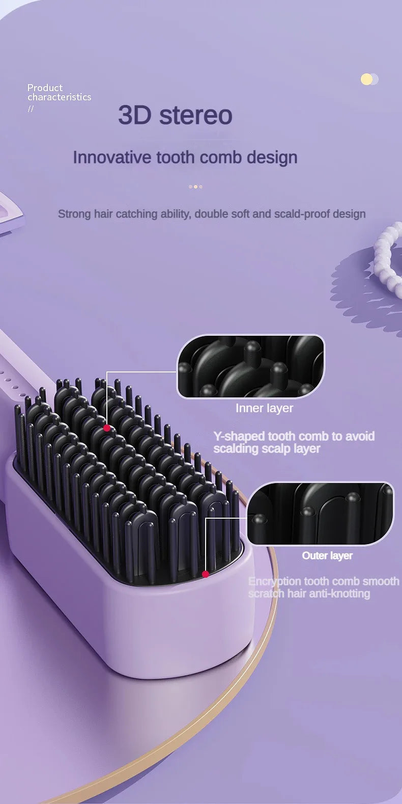 SwiftStyle™ Wireless Hot Comb Straightener